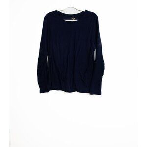 Mens Navy Blue Long Sleeve Shirt By Faded Glory